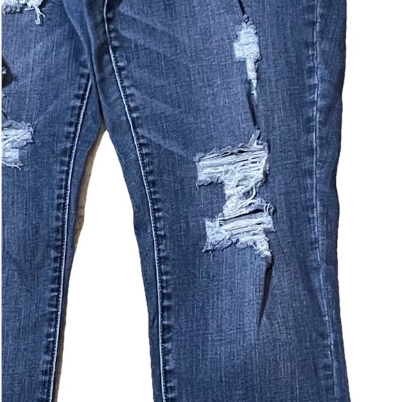 American Eagle Outfitters Ripped Blue Skinny Jeans - Picture 2 of 5